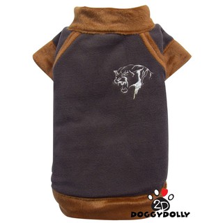 Pet clothes -Doggydolly  เสื้อผ้าแฟชั่น เสื้อผ้าสัตว์เลี้ยง เสื้อผ้าหมาแมว ชุดสุนัขเสื้อหนาว Winter 1-9โลW057 Brown