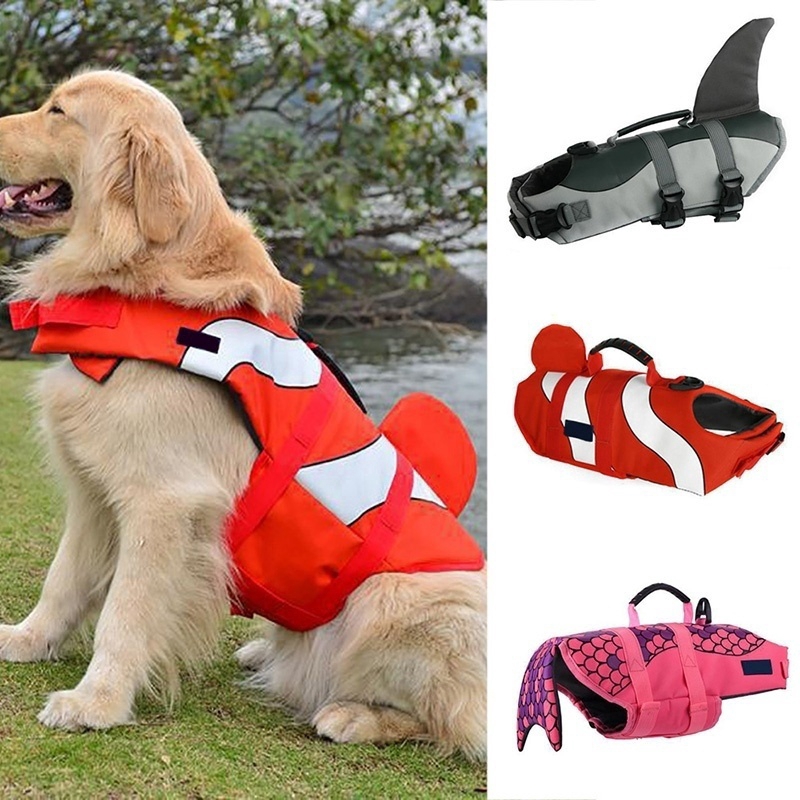 สัตว์เลี้ยงสุนัขเสื้อว่ายน้ำชีวิตความปลอดภัยเสื้อกั๊กชีวิตเสื้อกั๊กแฟชั่นสัตว์เลี้ยงชุดว่ายน้ำสุนัข