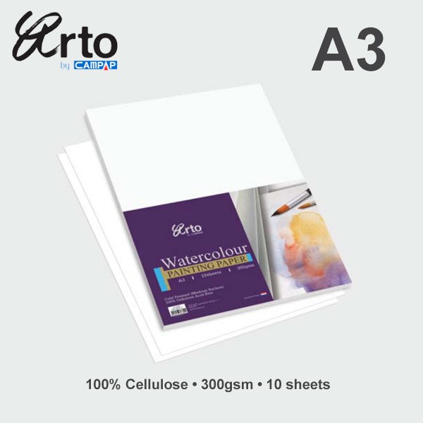 กระดาษสีน้ํา Arto A3 300แกรม - เซลลูโลส