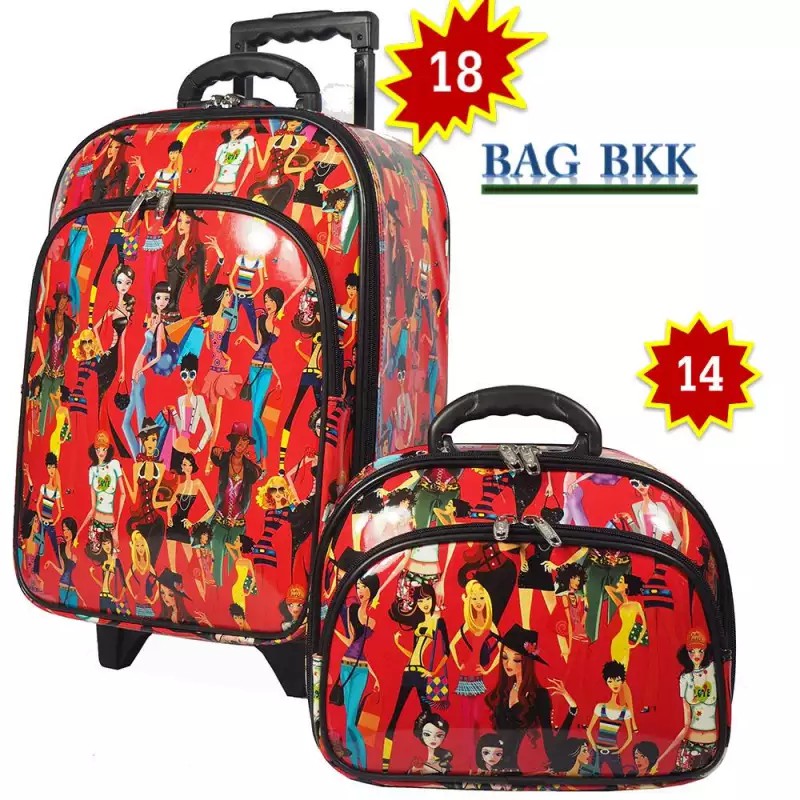 BAG BKK Luggage Wheal กระเป๋าเดินทาง Teen fashion กระเป๋าล้อลากหน้าโฟมขนาด 18 นิ้ว/14 นิ้ว รหัสล๊อค Code F7737-18