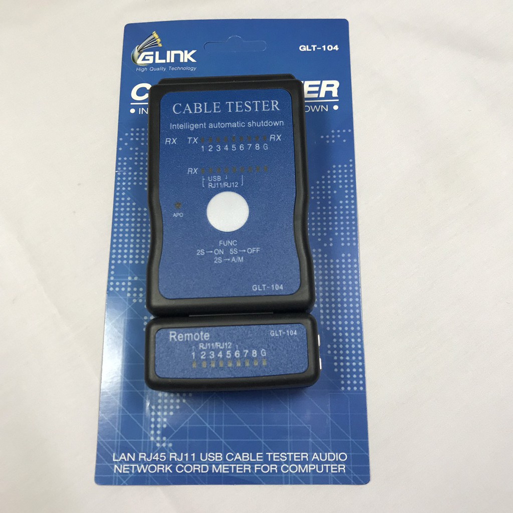 GLINK CABLE TESTER อุปกรณ์วัดสัญญาณสาย LAN รุ่น GLT-104