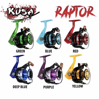 รอกสปิน KUSA รุ่น Raptor #1000/ 2000/ 3000/ 4000/ 5000/ 6000 สีม่วง/น้ำเงิน