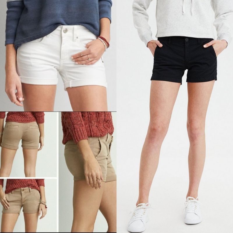 AMERICAN EAGLE OUTFITTERS กางเกงขาสั้นผู้หญิง Branded Original