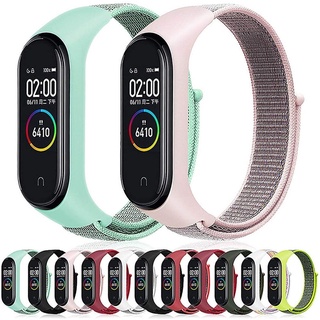 สายนาฬิกาข้อมือไนล่อน ระบายอากาศ แบบเปลี่ยน สําหรับ Xiaomi Mi Band 6 5 4 3 Mi Band 3 4 5 6