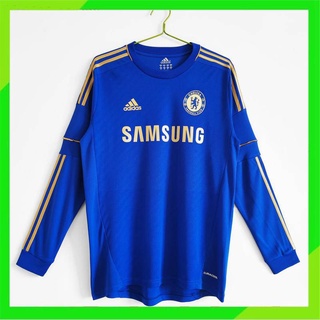 เสื้อกีฬาแขนยาว ลายทีมชาติฟุตบอล Chelsea 12-13 ชุดเหย้า สไตล์เรโทร