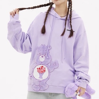 พร้อมส่งสีฟ้า Xl - CAREBEARS HOODIE AMONSTER เสื้อแขนยาวแคร์แบร์ เสื้อแคร์แบร์ ลิขสิทธิ์แท้ 100%