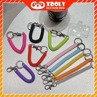 Multi-color spring-type mobile phone lanyard card sticker phone lanyard, suitable for all models of mobile phones, color literary fan lanyard