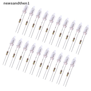 Newsandthen1 โคมไฟนีออน 220V 6*16 มม. 20 ชิ้น