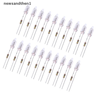 Newsandthen1 โคมไฟนีออน 220V 6*16 มม. 20 ชิ้น