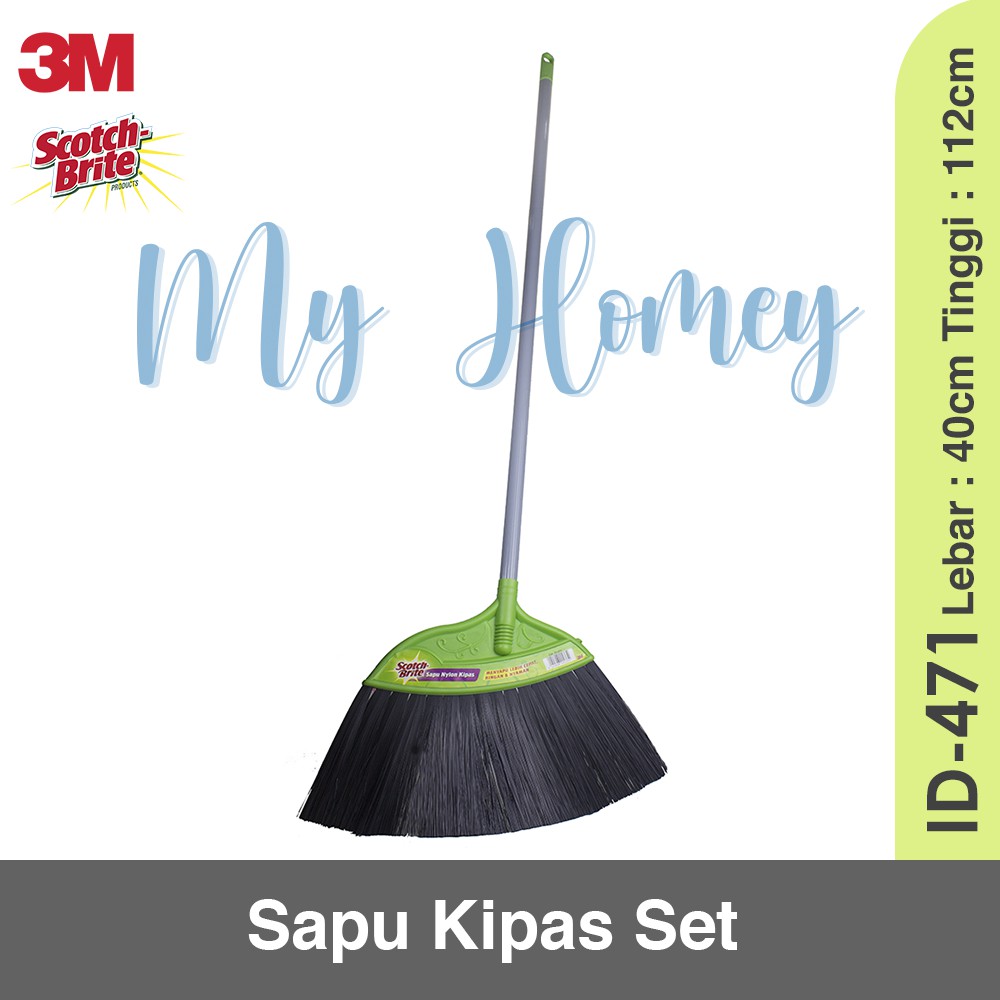 MyHomey 3M Scotch Brite ID 471 ID471 ชุดพัดลมไม้กวาดไนลอน