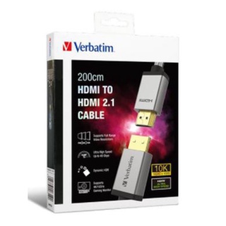 Verbatim New 10K สายHDMI 2เมตร HDMI to HDMI 2.1 High Speed gold plated Cable 10K HDR