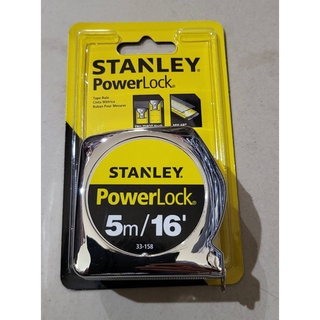 STANLEY ตลับเมตรชุบโครเมี่ยม 5 ม. Powerlock ของแท้ ส่งด่วน ส่งไว