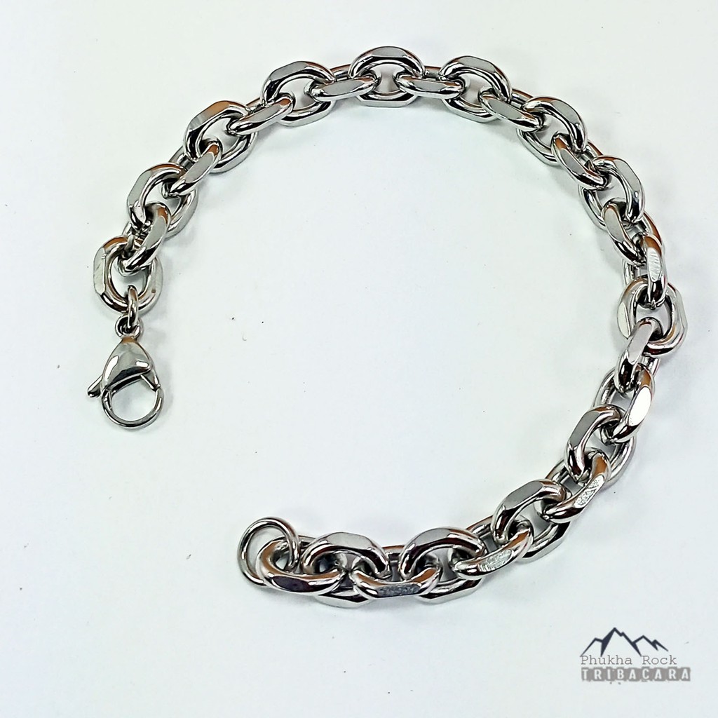 BV42 สร้อยข้อมือ โซ่คตกริช 6-7- 8.5 มิล สร้อยข้อมือสแตนเลส เลสข้อมือ สร้อยสแตนเลส