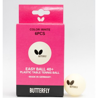 ลูกปิงปอง  ลูกเทเบิลเทนนิส BUTTERFLY รุ่น  Easy Ball 40+ #371308