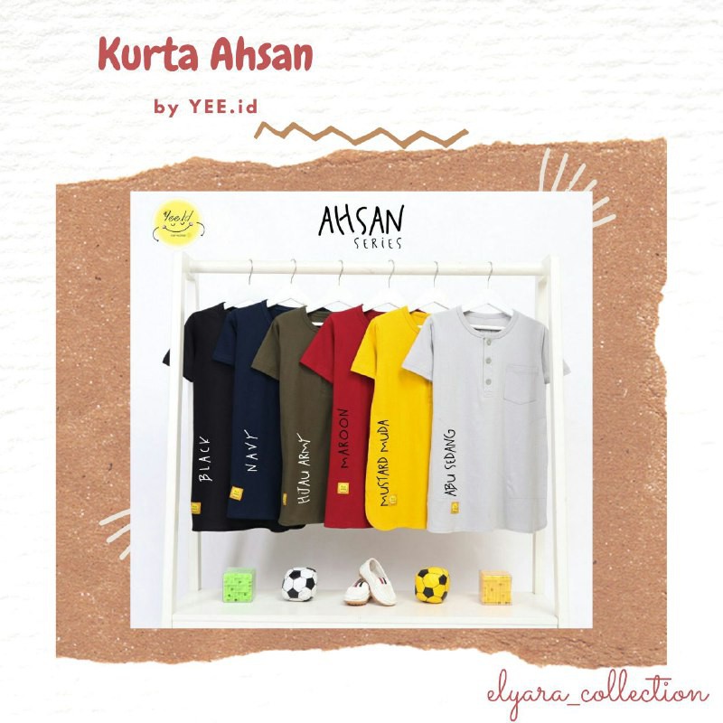 Kurta AHSAN | เสื้อยืด KURTA แบบเรียบ