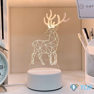 โคมไฟตกแต่งห้อง  โคมไฟตั้งโต๊ะ LED โคมไฟ ไฟกลางคืน 3D night light