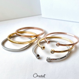 Yada - Amber 14k bracelet set. (เซ็ตกำไลงานชุบ 14k สแตนเลส สวย ทน โดนน้ำหอม เจลแอลกอฮอล์ น้ำยาล้างจานได้ ไม่ลอก)