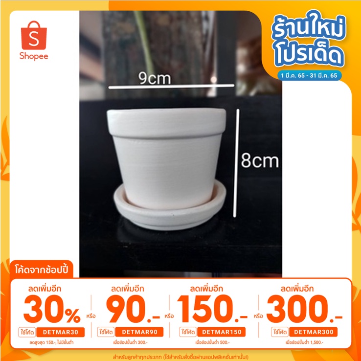 กระถางต้นไม้ เพ้นสี 9x8 cm