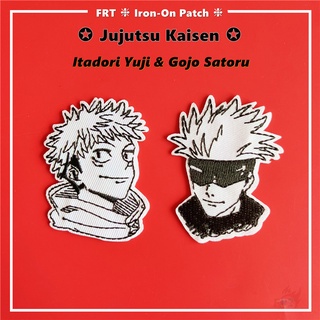 ☸ แผ่นแพทช์เหล็ก ลายมหาเวทย์ผนึกมาร Itadori Yuji &amp; Gojo Satoru ☸ แผ่นแพทช์รีดติดเสื้อ ลายการ์ตูนอนิเมะ DIY จํานวน 1 ชิ้น