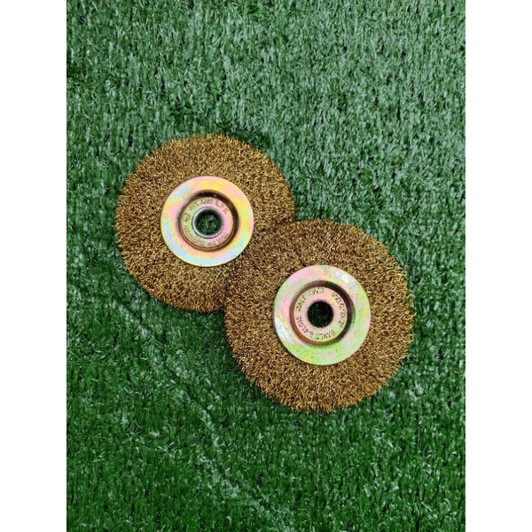 แปรงลวดกลมชุบทองเหลือง,เงิน Eagle&Globe ขนาด 4นิ้ว , 6นิ้ว