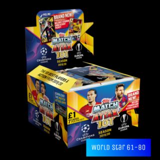 การ์ดฟุตบอล 19/20 Match Attax 101 World Star อันดับ 61-80