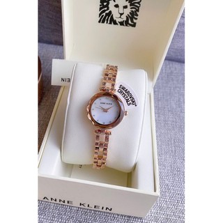 Anne Klein ประดับSwarovski แท้ สีrose gold หน้าปัดมุก👑