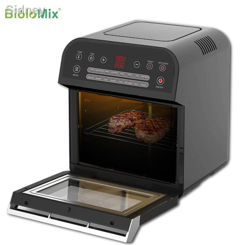 📣ส่วนลด 50%📣✲○✔BioloMix 12L 1600W Air Fryer Oven Toaster Rotisserie and Dehydrator With LED Digital Touchscreen, 16-in