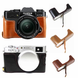 เคสกระเป๋าใส่กล้อง หนัง Pu สําหรับ Fujifilm X-S10 X-E4 X100V XF10 X-T30 II X-T20 X-T4 X-A7 X-T200 X-T3 X-T2 XT4 XE4 XS10 XT30II