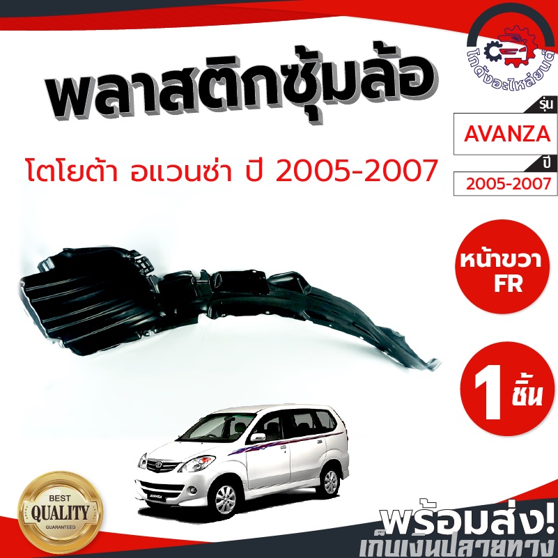 ซุ้มล้อ พลาสติก โตโยต้า อแวนซ่า ปี 2008-2012 (เพื่อความถูกต้อง ส่งเลขตัวถังให้ร้านเช็คได้ครับ) TOYOTA AVANZA 2008-2012