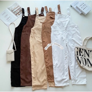 🍁Lookfook Overalls🍁เอี๊ยมหมีผ้าลูกฟูก สีเอิร์ธโทนcamping*มีสีเยอะมาก