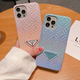 เคสโทรศัพท์มือถือหนัง ลาย Prada แฟชั่นหรูหรา สําหรับ iPhone 13 14 Pro Max 12 Mini X XS XR Max 14 Pro