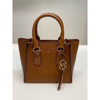 (ผ่อน0%) กระเป๋าสะพายข้าง Michael Kors crossbody Kris Pebbled Leather Satchel bag in luggage 30F1G2KS1L หนังแท้ สีน้ำตาล