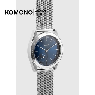 KOMONO Watch Ray Legacy Mesh Silver Blue นาฬิกาผู้ชาย โลหะ ลำลอง/ทำงาน