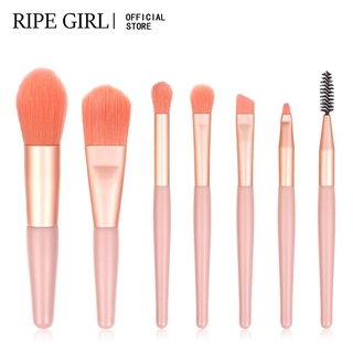 RIPE GIRL7pcs Pattern Eyes Makeup Brush Set อายแชโดว์อายไลเนอร์ Bevel Brush แปรงปัดคิ้วแปรงปัดแก้ม