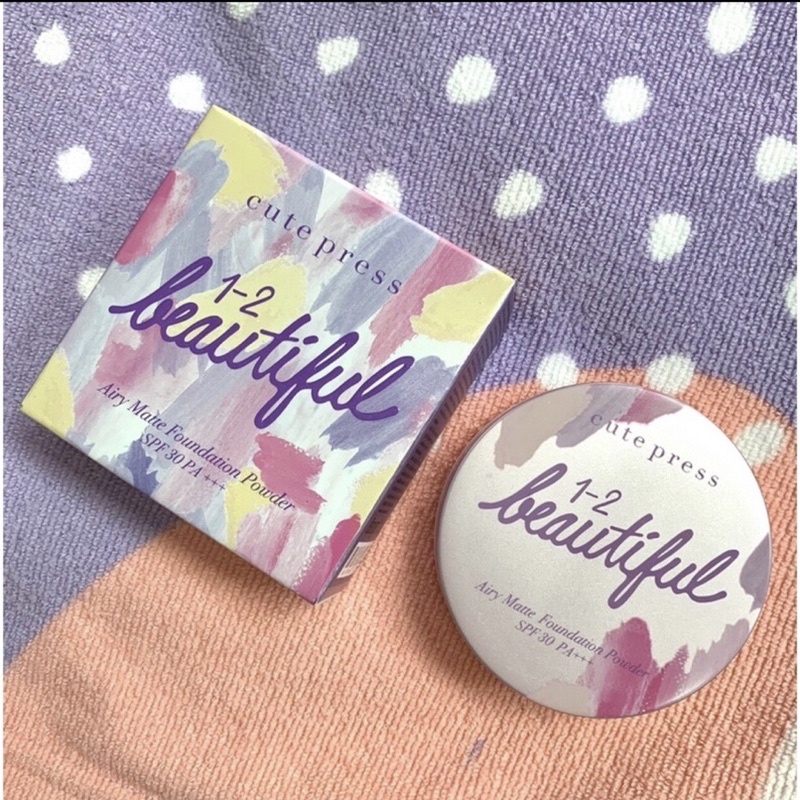 แป้งผสมรองพื้นcutepress1-2beautiful airy matte foundation powderSPF30PA+++13กรัม(เบอ3)