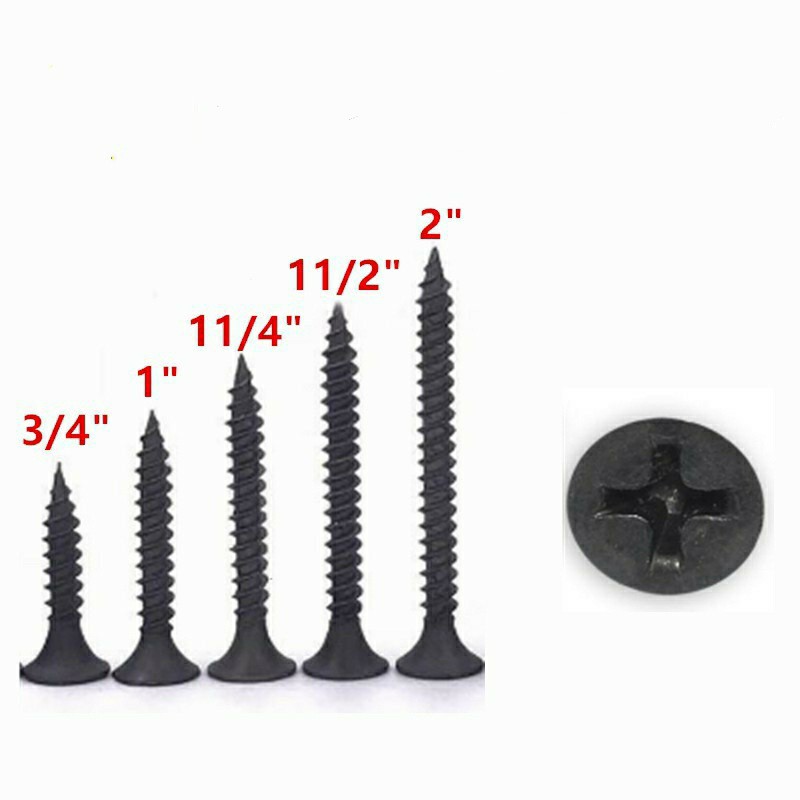 BLACK DRYWALL SCREW SKRU HITAM KAYU 6