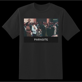 แขนสั้นcrew neckเสื้อยืด PARASITE 2021 Thailand ชนชั้นปรสิต เสื้อล้อเลียนการเมือง ลุงข้างบ้านS-XXXXL