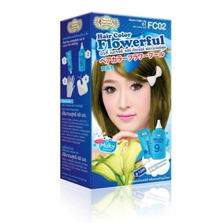 Beauty Nature บิวตี้ เนเจอร์ ครีมเปลียนสีผม Flowerful F02 สีกรีนคาลล่าลิลลี่