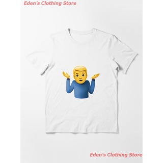 COD Man Shrugging Emoji Essential T-Shirt emoji เสื้อยืดพิมพ์ลาย เสื้อยืดคู่รัก เสื้อยืดผ้าฝ้าย 100%