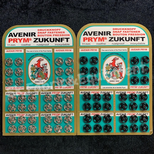 กระดุมแป๊ก กระดุมแป๊ะ แต็บ Avenir 11mm