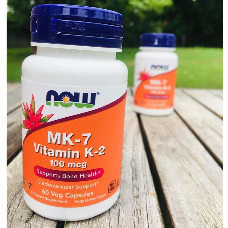 MenaQ7® MK-7, Vitamin K-2, 100 mcg  60 Veg Capsules (Now Foods) Kosher