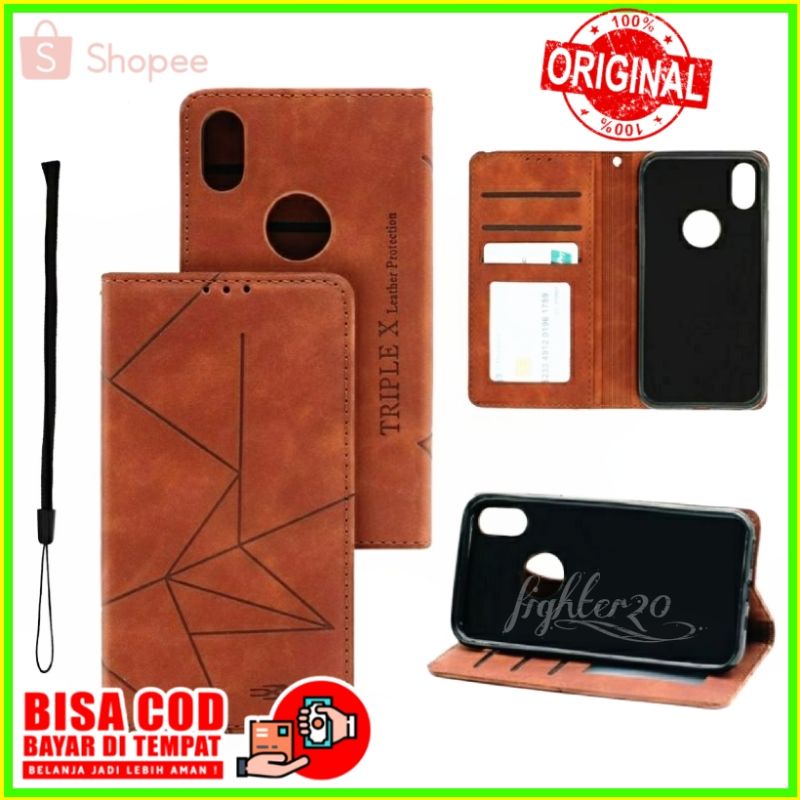 Oppo A5S A12 A11K F9 A7 F9 F9 Pro A3S Flip Case Best Premium Leather Wallet
