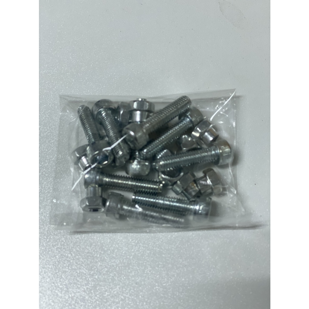 ฺBolt & Nut M6 for metal joint, น๊อตตัวผู้ตัวเมียสำหรับข้อต่อ น๊อตสำหรับข้อต่อ bolt & nut M6x25 (10ชุด/แพ็ค)