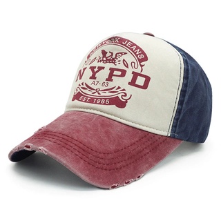 หมวกแก๊ปวินเทจ หมวกวินเทจ หมวกแก๊ปผู้ชาย หมวกแก๊ปผู้หญิง หมวกแก๊ปเท่ๆ หมวกกันแดดแฟชั่น NYPD LOGO บรรจุใส่กล่องไม่เสียทรง