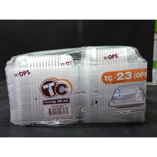 กล่องใส TC-23 OPS กล่องใส่ขนม กล่องใส่เบอเกอรี่ บรรจุ 100ชิ้น/แพค