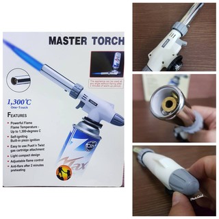 Multi Purpose GAS Torch WS-516C หัวพ่นไฟทำอาหาร จุดไฟได้ในตัว พ่นความร้อนสุง มีปุ่มปรับเร่งลดแรงไฟ