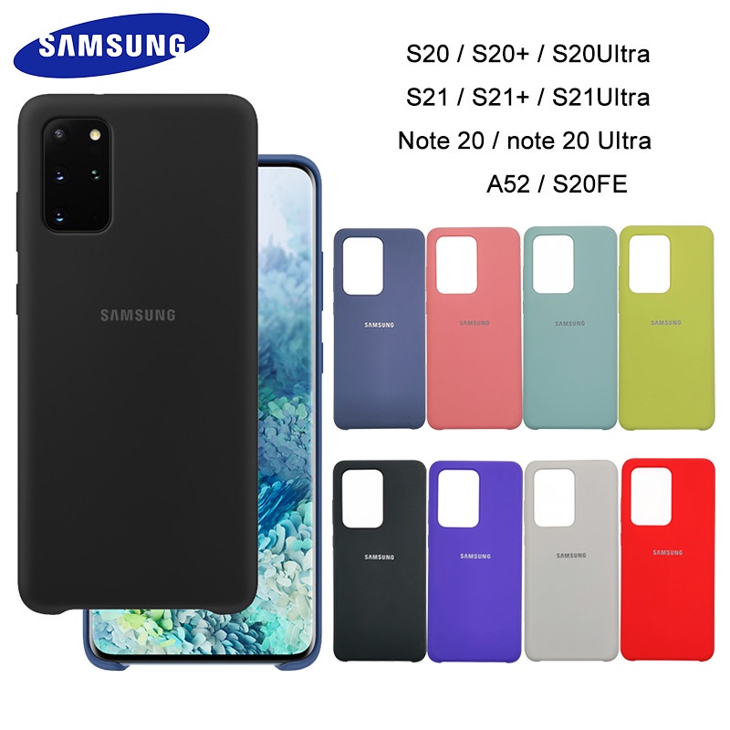 ของแท้ เคสซิลิโคนนิ่ม สําหรับ Samsung Galaxy A52 A52S 4G 5G A53 5G S20FE Galaxy S20 S21 S22 Plus Note 20 Ultra 10