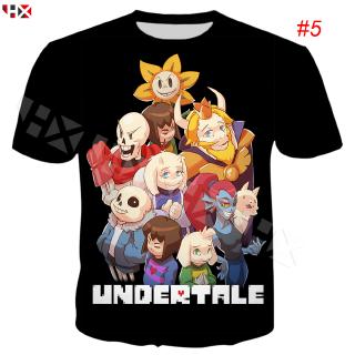 เสื้อยืดลายการ์ตูน 3 D Hx Undertale Sans Muffet