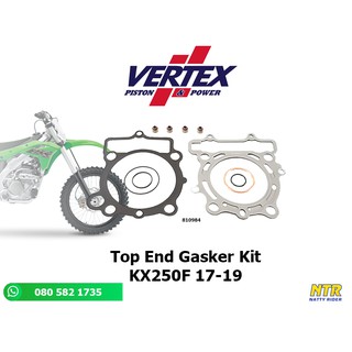 ชุดประเก็น VERTEX ประเก็นฝาสูบ ประเก็นเสื้อสูบ ชุดท๊อปโอเวอร์ฮอล สำหรับ Kawasaki KX250F 17-19 Top End Gasket Kit