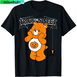 Bear ฤดูร้อนmen disney  Care Bears Trick Or Sweet Bear T-Shirt เสื้อยืดแฟชั่นคอกลม สบายๆ ผ้าฝ้าย100%